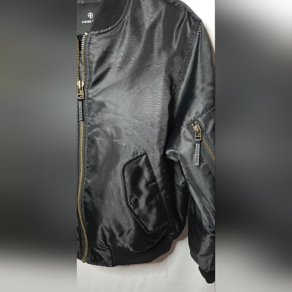 Anine Bing Leon Black Bomber Jacket Women's XS - Picture 7 of 16